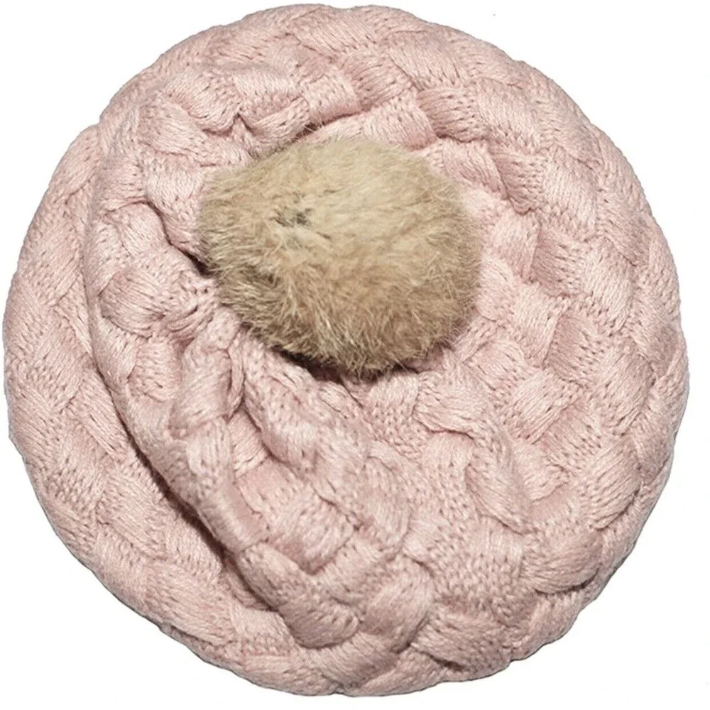 Girls Winter Hat Kids Toddler Baby Pink Knit Warm Beanie Bonnet Snow Gear Modern